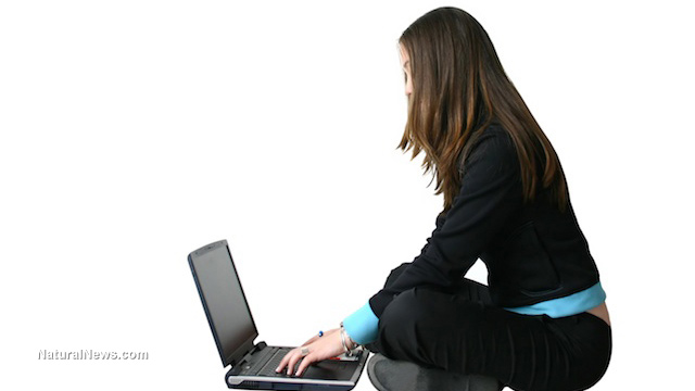 Girl-Sitting-Computer-Laptop