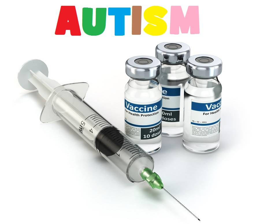 Vaccine in vial with syringe. Vaccination concept.  3d